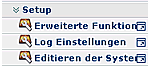 menüpunkt setup